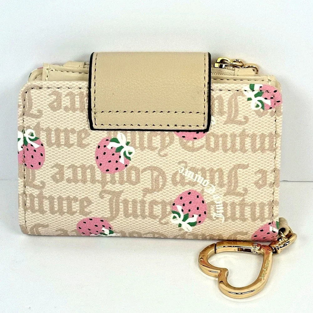 Juicy Couture Strawberry Wallet Keychain Card Holder Berry Sweet NWT